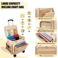 thumbnail image 2 of Rolling Craft Bag,Sewing Machine Tote,Large Sewing Accessories Storage with Wheels,Detachable Rolling Teacher Bag and Transport Tote for Craft,Teaching,Office, 2 of 9