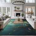 thumbnail image 3 of Mermaid Washable Area Rug 5x7 111 Ocean Fish Low-Profile Large Area Rugs with Non Slip Backing Indoor Floor Carpet for Entrance Living Room Bedroom Home Office, 3 of 9