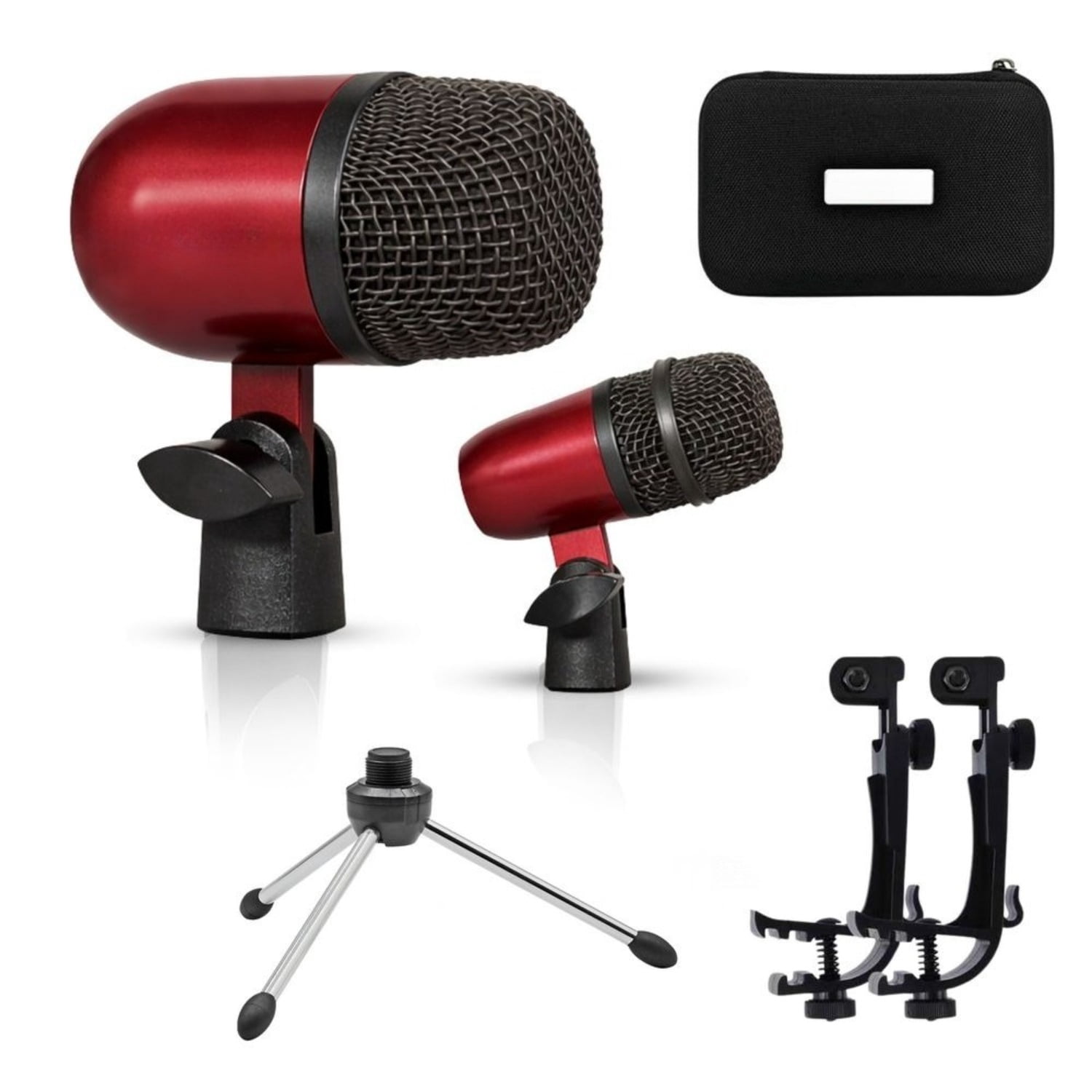 Bass Microphone, Portable Microphone, Clip-on Microphone, with Desktop Stand and XLR Interface, Suitable for Recording Studios and Concerts