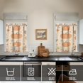 thumbnail image 4 of Fall Kitchen Curtains 36 Inch Short - 3 Panel Set, Autumn Harvest Print, Rod Pocket Window Treatment for Thanksgiving, Farmhouse, Cafe, Living Room - Machine Washable, 4 of 6