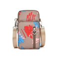 thumbnail image 1 of Factory Direct Crossbody Mobile Phone Bag Vertical Fabric Mini Small Bag Wrist Arm Mobile Phone Bag Three-Layer Coin Wallet, 1 of 7