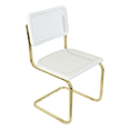 thumbnail image 2 of Breuer Chair Company Marcel Breuer B32 Cesca Cane Cantilever Side Chair w/ Brass Steel Frame White Wood & White Cane (Made in Italy) by Furnish Theory, 2 of 15
