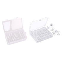 2 Packs Sewing Thread Storage Box Craft Spool Organizer Large Capacity Clear Plastic for Embroidery Machine Users