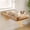 Natural Color Wood with Brown Bed, variant on Cat Perch for Window Sill with Orthopedic Hammock Design, Premium Hardwood & Metal Frame, Large Cat Window Seat, Dark Brown Wood, 24''W