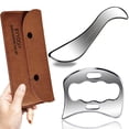 thumbnail image 1 of Espátula de masaje BYYDDIY 2 en 1 de acero inoxidable Gua Sha, 1 of 6