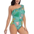 thumbnail image 3 of Honeii Happy Summer for women's one-piece swimsuit featuring a chic one-shoulder design experience elegance and style in the water-Large, 3 of 6