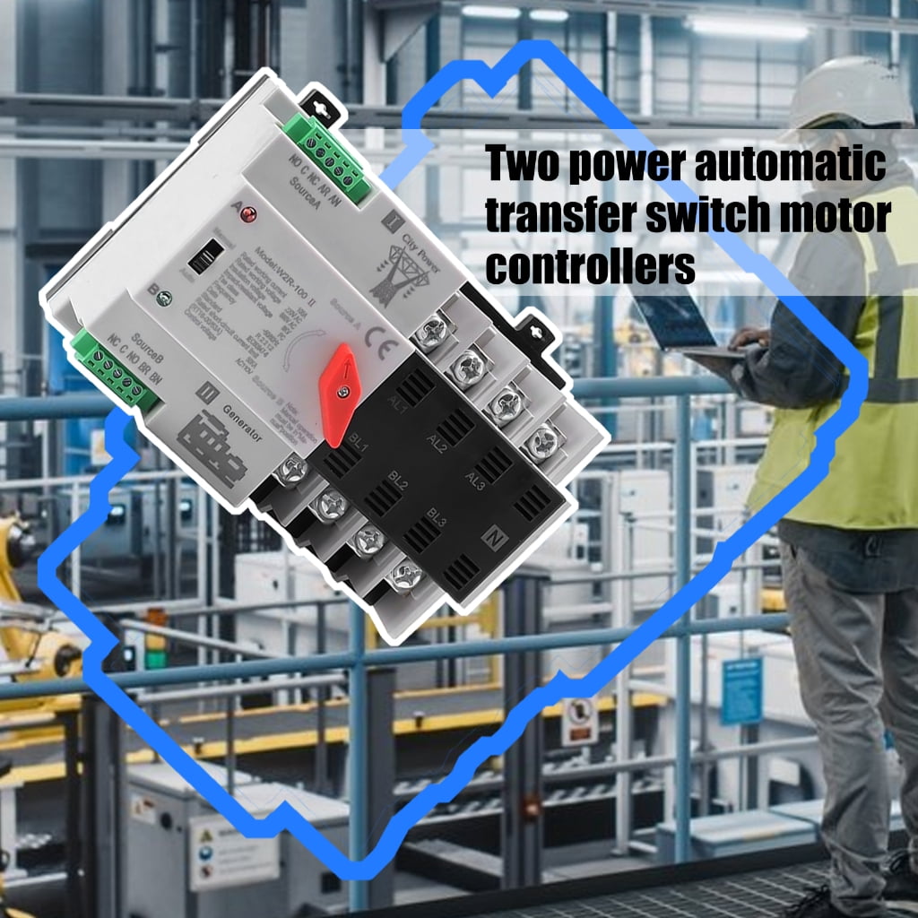 4Pole 100Amp Automatic Transfer Switches Din Rail Mounted for Generator Power