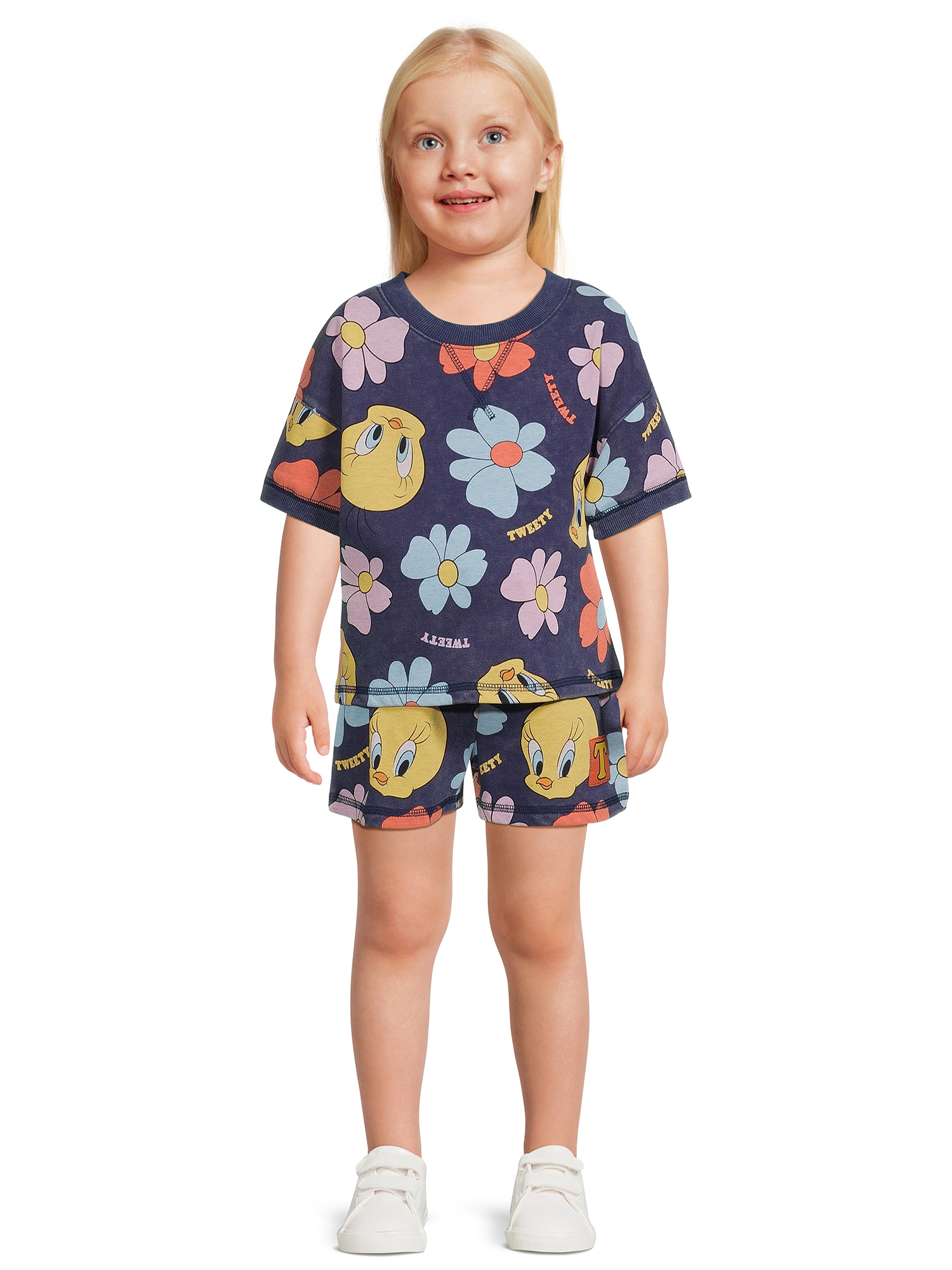 Looney Tunes Toddler Girls Tee and Shorts Set, 2-Piece, Sizes 12M-5T - image 2 of 10