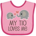 thumbnail image 3 of Inktastic My Tio Loves Me Childs Boys or Girls Baby Bib, 3 of 4
