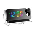 thumbnail image 3 of Ohufall Creative Mirror Projection LED Digital Alarm Clock Large Screen Mute Design Bedside Clock For Bedroom Decor, 3 of 3