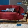 thumbnail image 5 of Sofa, Velvet, Red, Modern Contemporary Urban Design, Living Lounge Room Hotel Lobby Hospitality, 5 of 8
