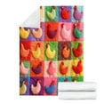 thumbnail image 7 of Chickens Design Soft Flannel Throw Blanket, Lightweight Warm All Season Cozy Blanket for Bed Sofa and Living Room, Ideal Home Decor and Gift for Holiday, 59.1 x 51.2 Inch, 7 of 7