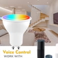 thumbnail image 2 of Bombilla LED Inteligente Tuya GU10 Regulable 5 W CA 100-130 V WIFI + Bluetooth Control de Aplicación Smart Life Funciona con Home 1 Pieza, 2 of 5