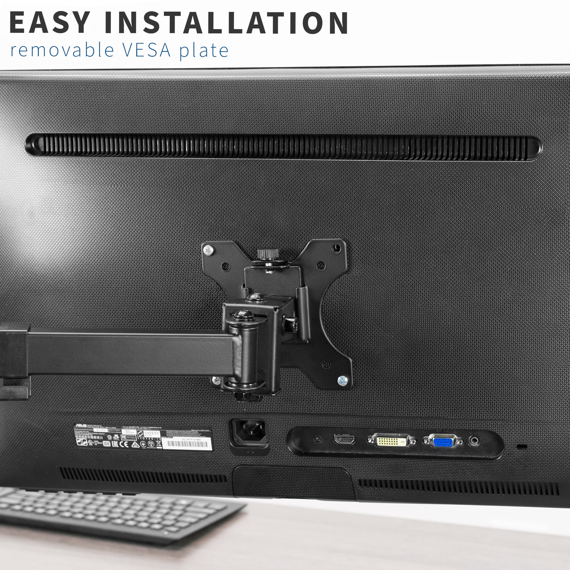 VIVO Quad Heavy Duty 13" to 24" Monitor Desk Mount | 3 + 1 Stand Holds 4 Screens