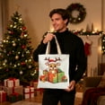 thumbnail image 1 of Bolsa de Lona Navideña | Bolsa de Regalo Reutilizable para Regalos Navideños | Bolsa de Compras Ligera y Duradera | Opciones Multicolor | Bolsa de Mano Práctica y Festiva para Fiestas Navideñas y Cen, 1 of 6
