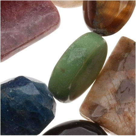 Gems Variety Pack - Gemstone Beads Mix Assorted Variety Pack Multi-Shape /15.5 Inch Strand