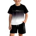 thumbnail image 5 of Tiijoy Toddler Girls Summer Casual Outfits Gradient Short Sleeve T-Shirt Shorts Set, Sizes 2-3, 5 of 6