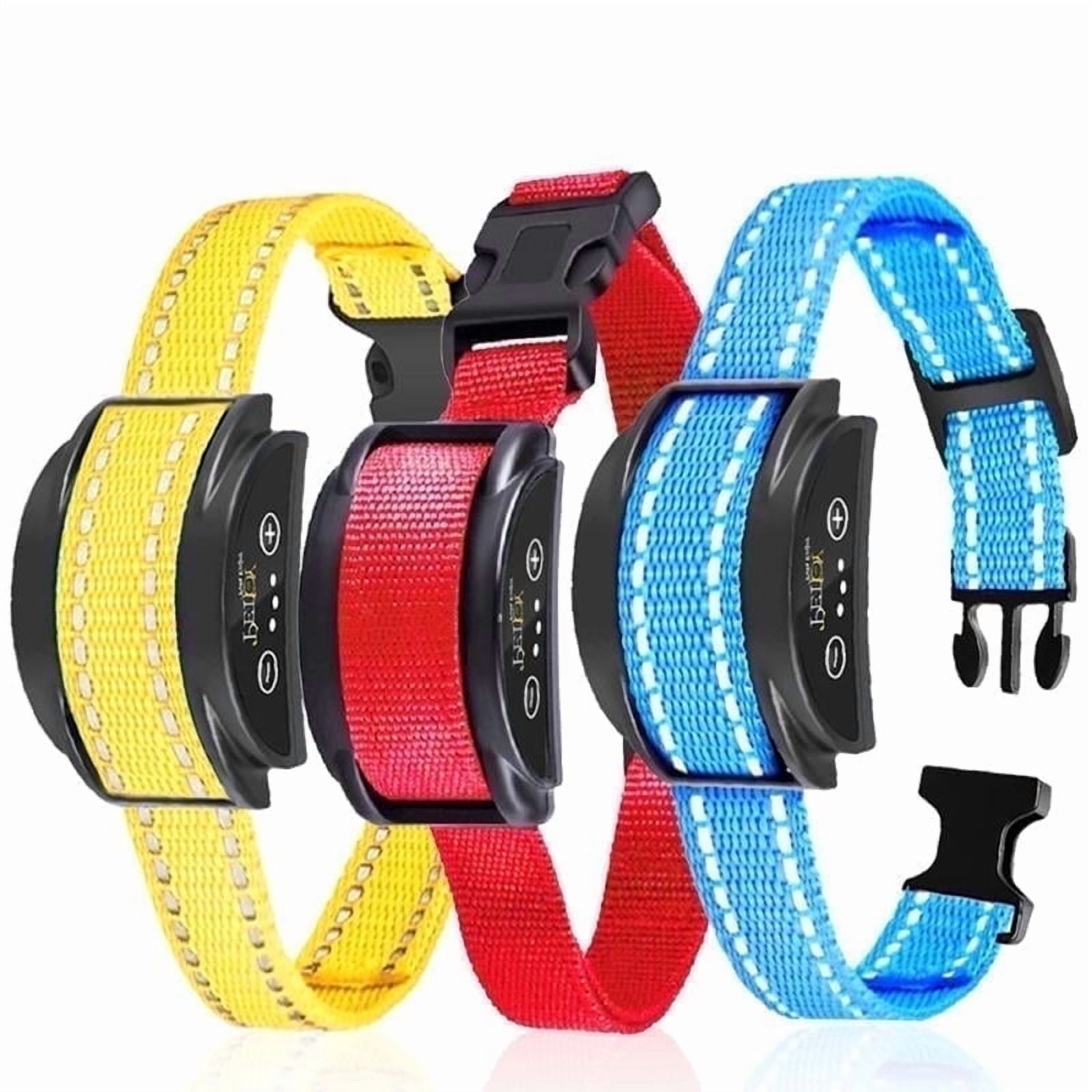 PetJoy 3 Dog Bark Collar,Automatic Barking Dog Shock Collar for Large Small Dogs 8-120lbs 5 Adjustable Levels of Sensitivity,IPX7 Waterproof
