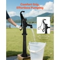thumbnail image 4 of VEVOR Well Hand Pitcher Pump, 20 ft Max Lift, Antique Cast Iron Manual Hand Water Pump with Heightening Base, NPT 1-1/4 in Connection, Easy Installation, for Outdoor Garden, Pond, Yard, Farm, Black, 4 of 9