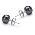 thumbnail image 1 of Pendiente PearlsOnly, perla negra de agua dulce de 7-8 mm para mujer, 1 of 7
