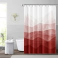 thumbnail image 2 of 84x72inch Abstract Design Wine Shower Curtain Abstract Mountain Art Texture Wine Red Gradient Color Popular Design Home Bathroom Stall Bathtubs Decoration Bath Curtain with Hooks, 2 of 6