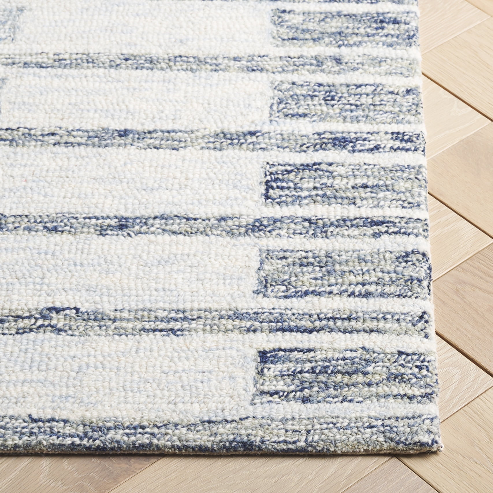 Safavieh Ebony Elisa Geometric Striped Area Rug, Ivory/Blue, 8' x 10'