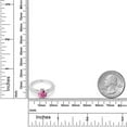 thumbnail image 3 of Gem Stone King 925 Sterling Silver Pink Moissanite and White Created Sapphire Engagement Ring for Women (1.27 Cttw, Cushion 6MM, Gemstone Birthstone, Available in Size 5, 6, 7, 8, 9), 3 of 3