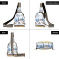thumbnail image 7 of FORMRS Womens Crossbody Sling Bag Travel Daypack Shoulder Chest Backpack, Winter Village, 7 of 7