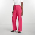 thumbnail image 5 of OSOLU New Slim Fit Solid Color Pleated Micro Elastic Formal Straight Leg Pants Casual Pants Women Pants Trousers Everyday Comfort Versatile Bottoms, 5 of 5