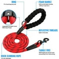 thumbnail image 3 of Syenll Rope Dog Leash, 5 ft Highly Reflective Threads Leash with Comfortable Padded Handle for Small Medium Large Dogs, Red, 3 of 7