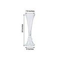 thumbnail image 3 of Efavormart Set of 2 | 24" Clear Reversible Clarinet Glass Trumpet Vase, Tall Glass Vases Wedding Event Home Decor, 3 of 11
