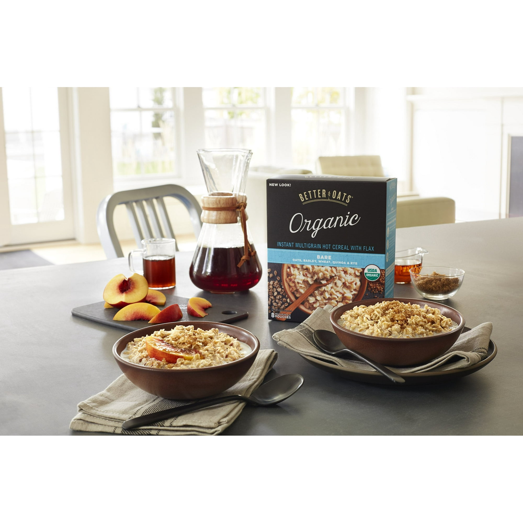 Better Oats Organic Instant Multigrain Hot Cereal - Bare - Case of 6 - 11.8 oz.