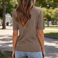 thumbnail image 5 of Maplenight Womens Basic Crew Neck T Shirts Knit Short Sleeve Tops Soft Casual Layering Everyday Office Work Summer Tops, 5 of 6