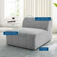 thumbnail image 5 of Sofa Middle Chair, Fabric, Light Grey Gray, Modern Contemporary Urban Design, Living Lounge Room Hotel Lobby Hospitality, 5 of 8