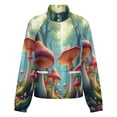 thumbnail image 5 of Jackets for Women Winter Coat Jackets Flannel Stand Collar Jacket(Enchanted Forest Mushroom Scene,Size:S-4XL), 5 of 7
