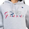 thumbnail image 3 of Women's G-III 4Her by Carl Banks Gray New England Patriots Shadow Logo Fleece Pullover Hoodie, 3 of 3