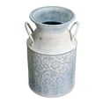 thumbnail image 5 of Fauevav Galvanized Milk Can Antique Retro Vase Metal Planter Rustic Vintage Primitive Flower Holder Farmhouse Country Plant for Home Office Decor, 9.4”, 5 of 8