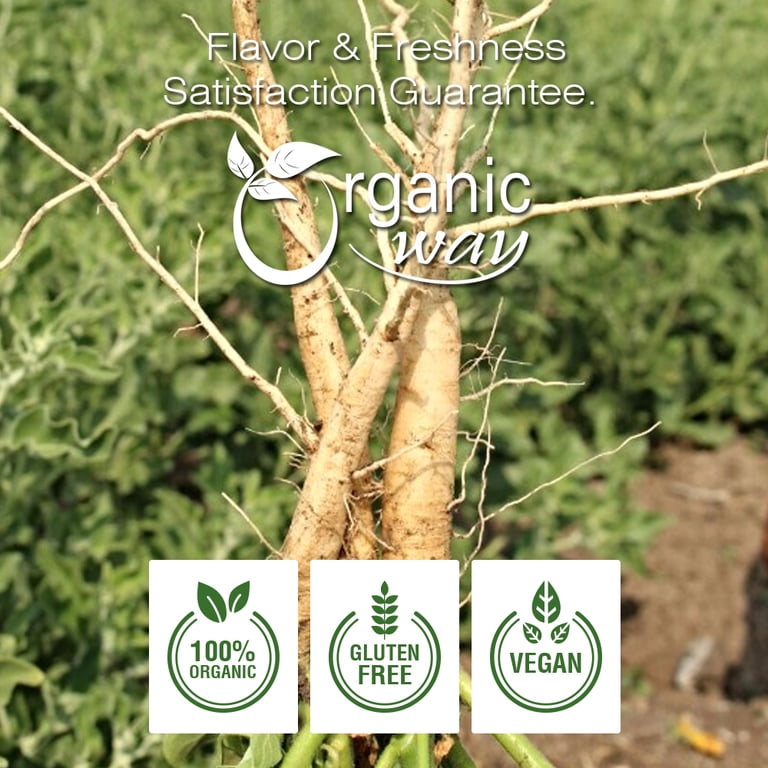 Organic Way Ashwagandha Root Cut & Sifted - Organic, Kosher, USDA...