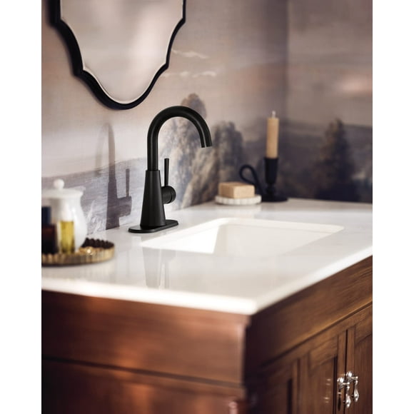 Moen 84021BL Ronan Single Handle Tub/Shower with Magnetix Rainshower, Matte Black