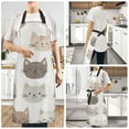 thumbnail image 2 of Yayeee Chief Kitchen Apron with Pockets for Cooking Water Resistant Unisex Adjustable Neck Strap, Light Gray Cat Pattern, 2 of 7
