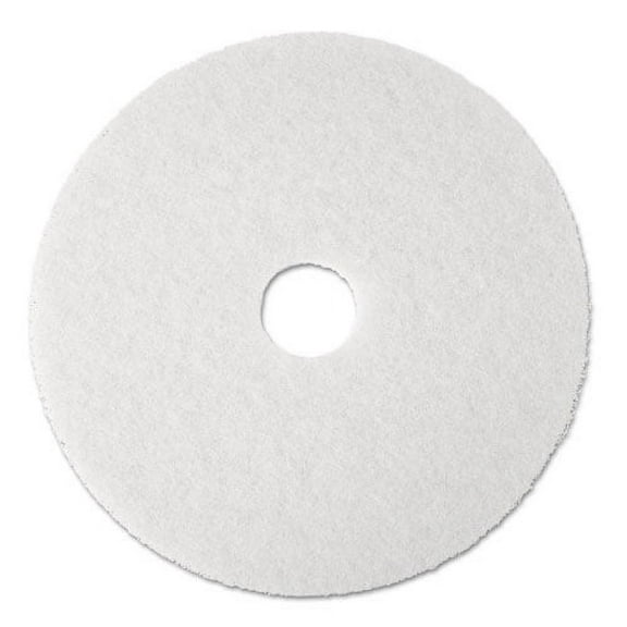 Low-Speed Super Polishing Floor Pads 4100, 20" Diameter, White, 5/carton | Bundle of 2 Cartons
