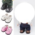 thumbnail image 4 of fastboy Cadeaux Faits à la Main Poupée Chaussures à Bout Rond en Peluche Cuir PU Accessoires de Poupée Jouet Chaussures de Poupée Brun, 4 of 6