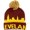 Wine/Gold Skyline, variant on Cleveland Adult Size Winter Knit Beanie Hats (Red/Navy Skyline)