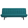 thumbnail image 3 of Modway Glance Tufted Convertible Fabric & Wood Sofa Bed in Teal and Black, 3 of 6