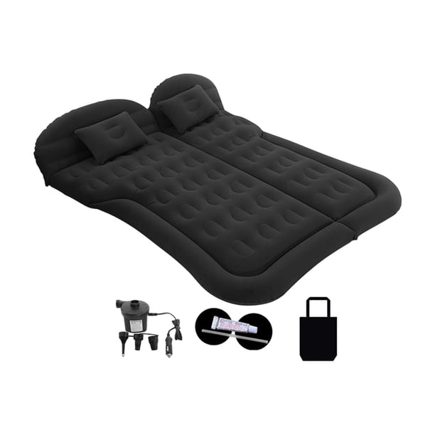 Colchón de aire inflable para SUV, colchón de Camping con 2 uds. de almohadas de 175cm x 130cm, cama inflable para coche, piscina, ligero Negro