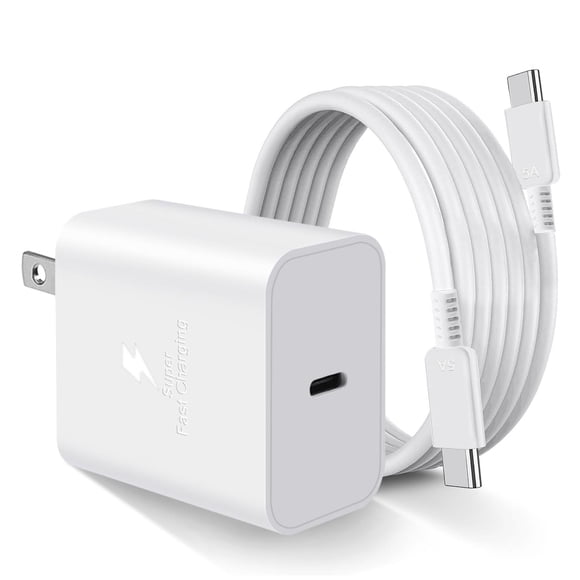 Cargador Rápido USB C de 45 W para Samsung Tipo C, Con Cable de 1.8M para Galaxy S23 Ultra/S23/S23+/