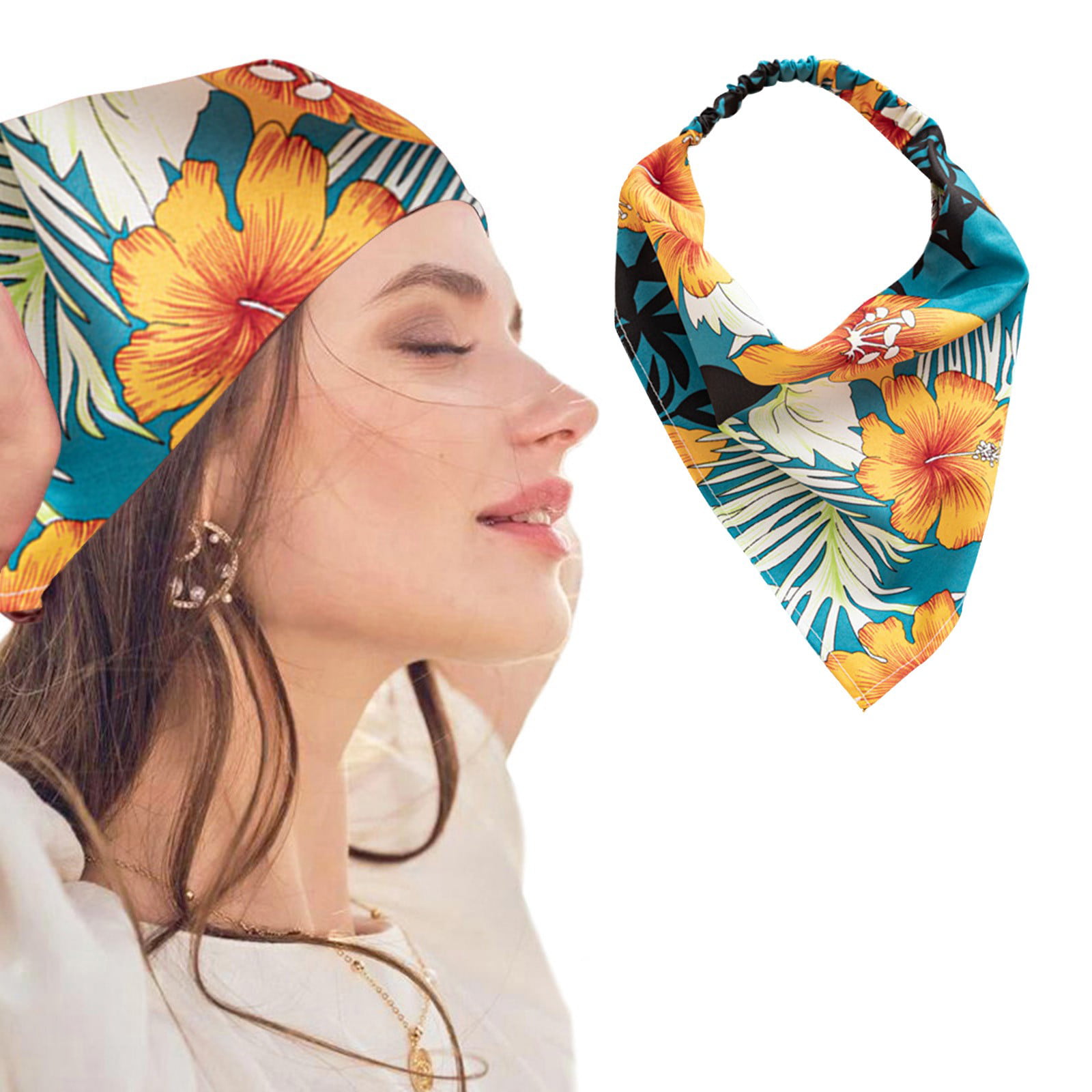 Soft Polyester Silk Scarves Hair Fashion Print Eco Friendly Household Cleaning Kerchief Scarves Tie Hair Scarf Scarf Hair Band Multiple Ways Of Wearing Daily Decor 