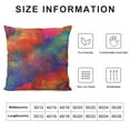 thumbnail image 5 of Nawypu  Throw Pillow Covers Orange Spring Paint Colorful Red Blue Yellow Band Watercolor with Spots and Streaks Purple Abstract Square Hidden Decorative Pillowcase, 5 of 5