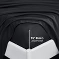 thumbnail image 3 of softan Full Size Sheet Set - Soft Full Bed Sheets - Brushed Microfiber Double Sheet Set 15" Deep Pockets - Breathable 4 Pieces Sheet Set for Full Bed - Bedding Sheets & Pillowcases, Black, 3 of 5