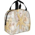 thumbnail image 1 of Shell Lunch Bag Insulated Lunch Box,Seashells in Sandy Beach,Reusable Leakproof Cooler Cooling Tote With Front Pocket For Men Wome,Yellow, 1 of 6